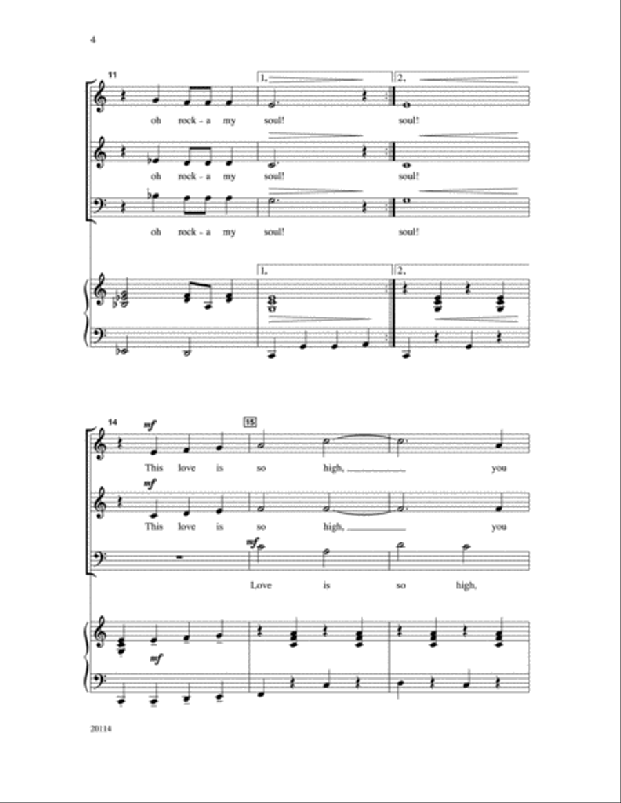 Rock-a My Soul 3-Part scores gallery preview page 4