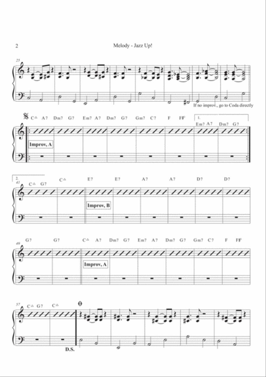 Melody - Jazz Up! Piano Method scores gallery preview page 2