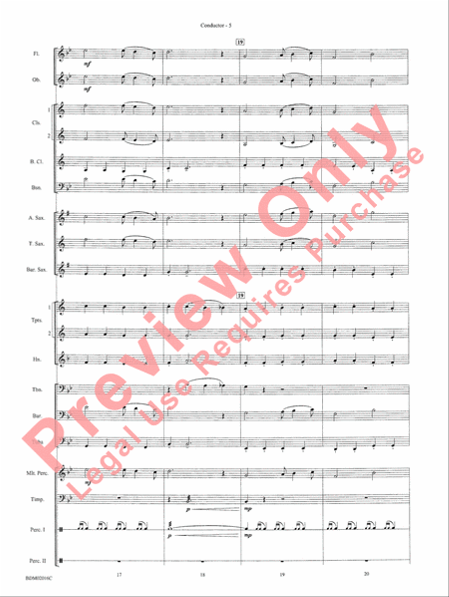 Graduation Suite (Processional: Pomp and Circumstance March No. 1 / Recessional: Rondeau from Premiere Suite) Concert Band scores gallery preview page 7
