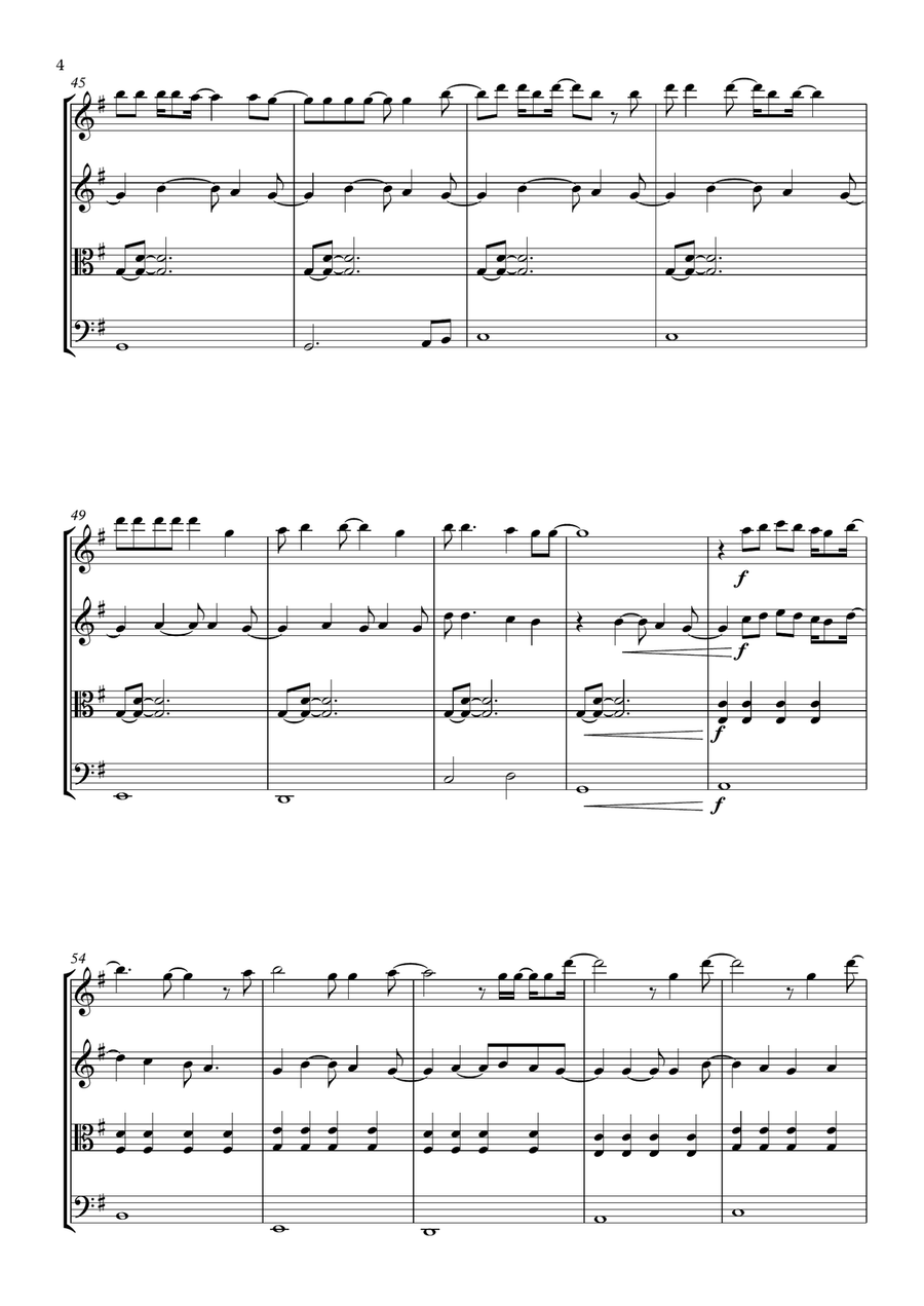 Little Things String Quartet scores gallery preview page 4