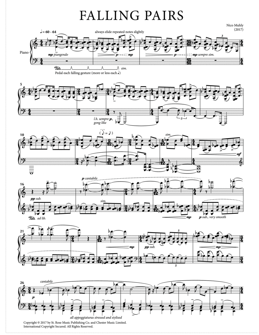 Falling Pairs Falling Pairs Piano Solo scores gallery preview page 1