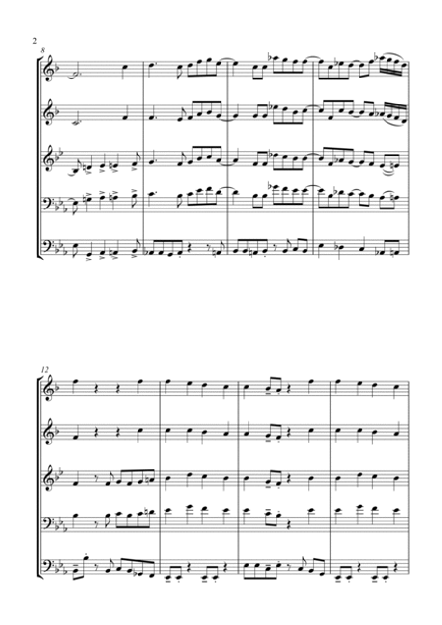 Joy to the (Rockin') World - Rock Carol for Brass Quartet Brass Quartet scores gallery preview page 4