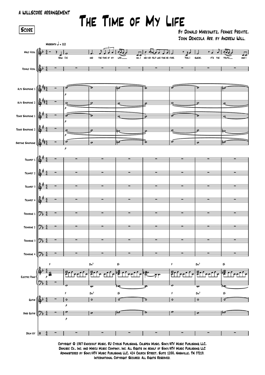 (i've Had) The Time Of My Life Jazz Ensemble scores gallery preview page 1