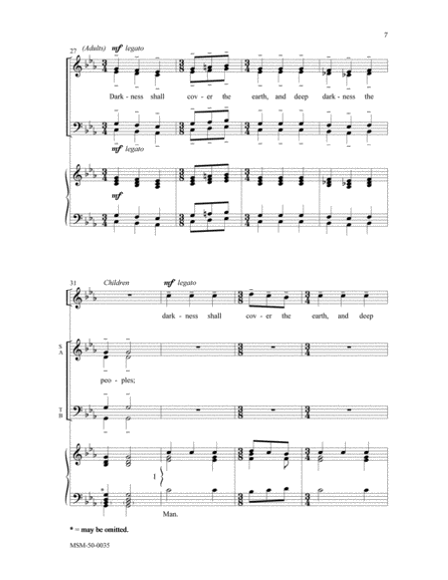 Arise, Shine, for Your Light Has Come 4-Part scores gallery preview page 5