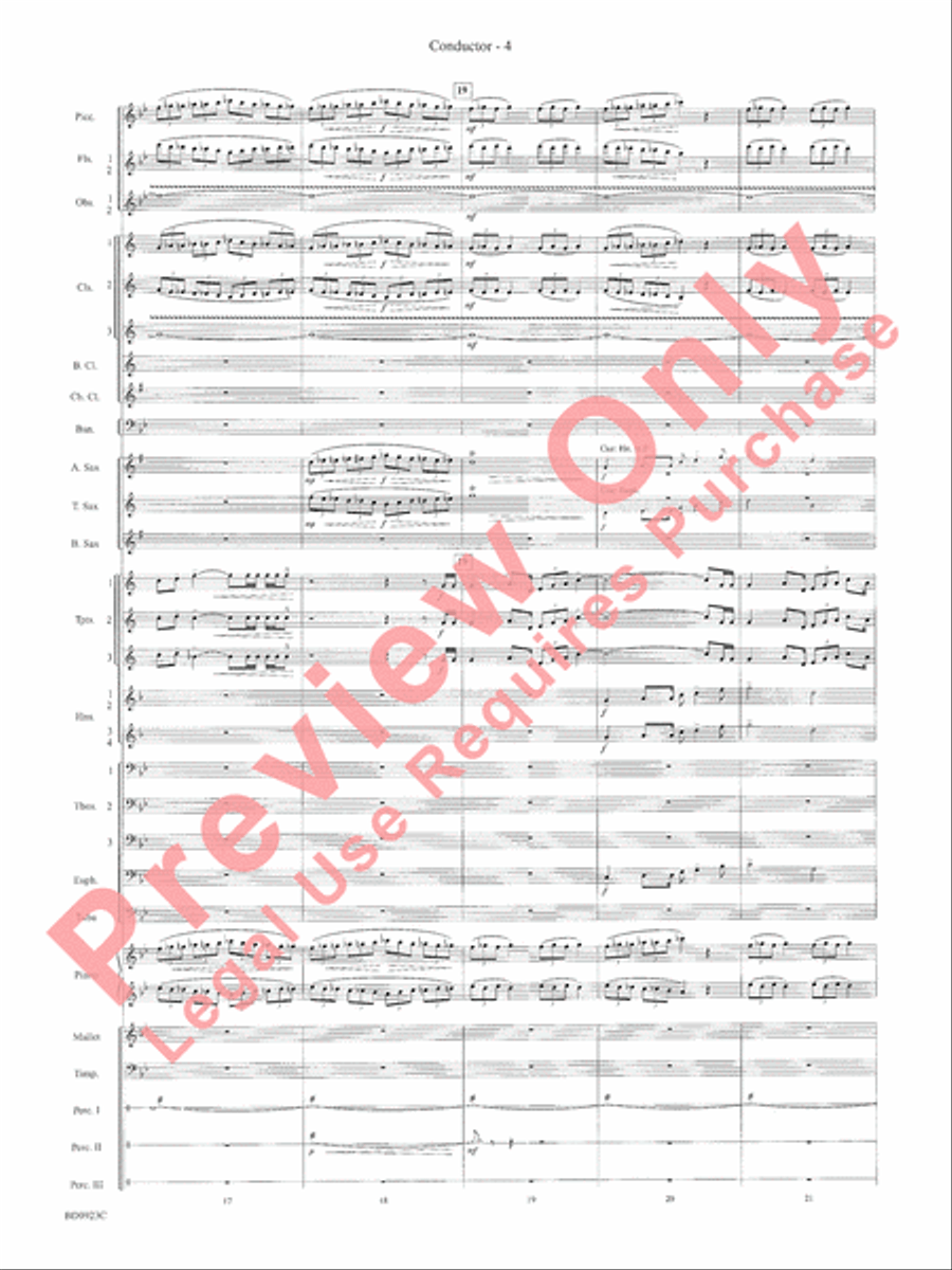 The Winds of Poseidon (from The Odyssey (Symphony No. 2)) Concert Band scores gallery preview page 8
