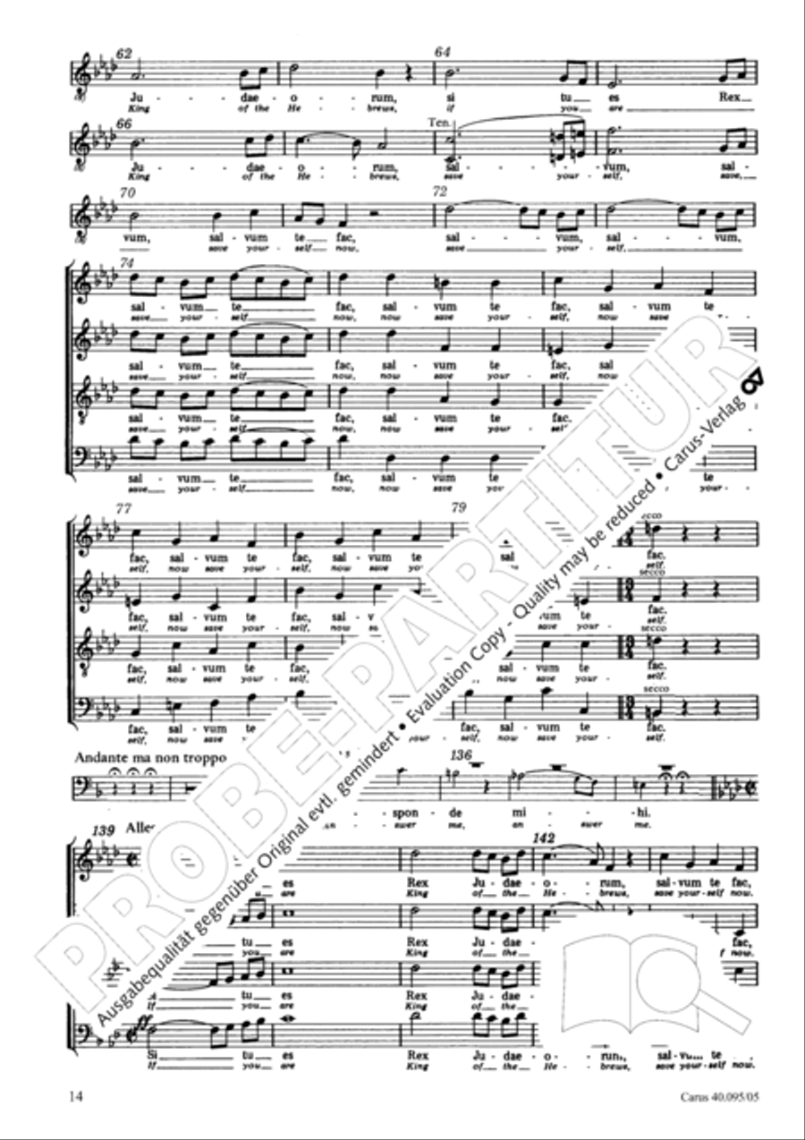 The Seven Words (Die Sieben Worte) 4-Part scores gallery preview page 15