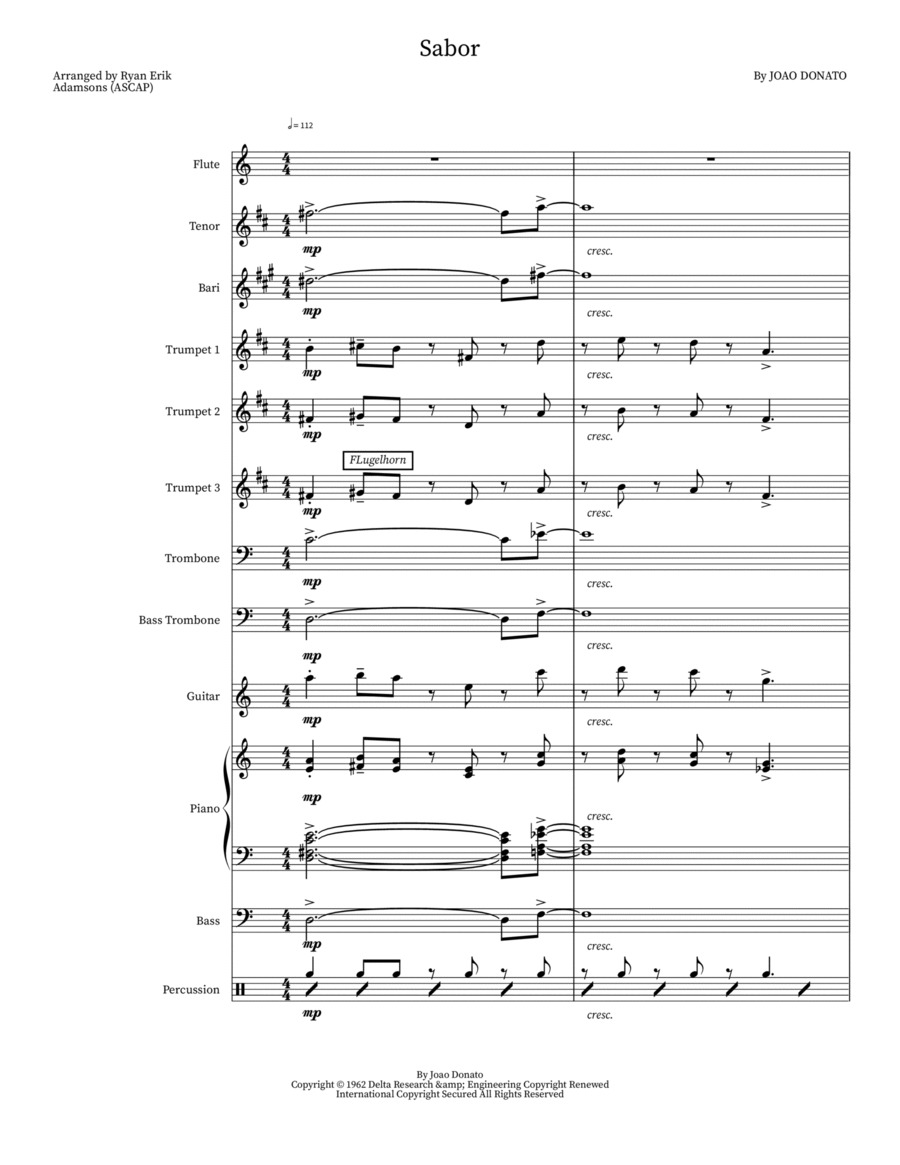 Sabor Jazz Ensemble scores gallery preview page 1
