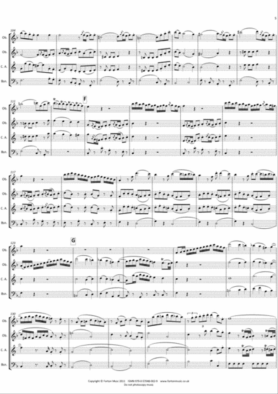 Oboe Quartet Woodwind Trio scores gallery preview page 5