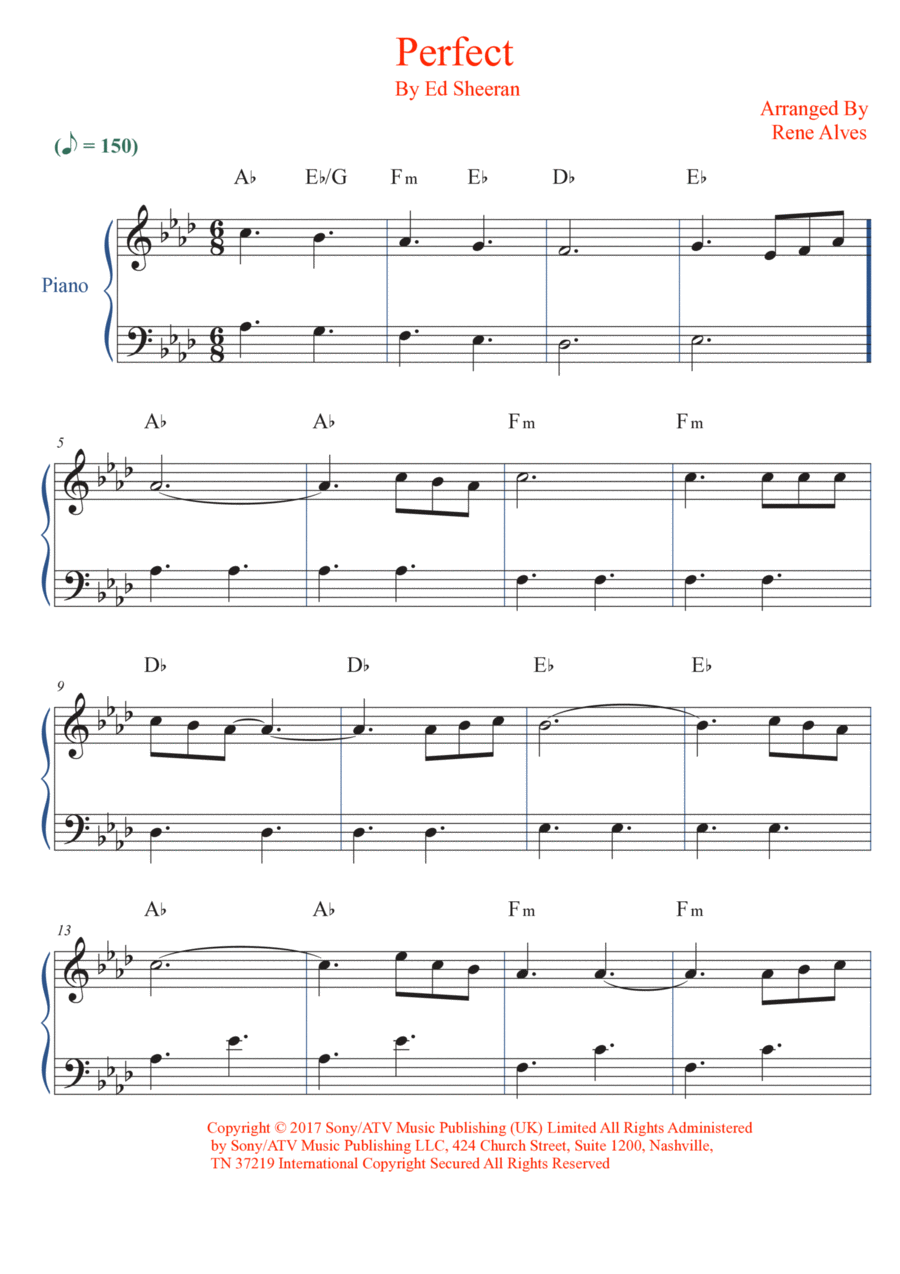 Perfect Easy Piano scores gallery preview page 1