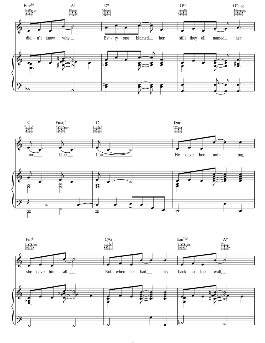 True Blue Lou Guitar scores gallery preview page 3