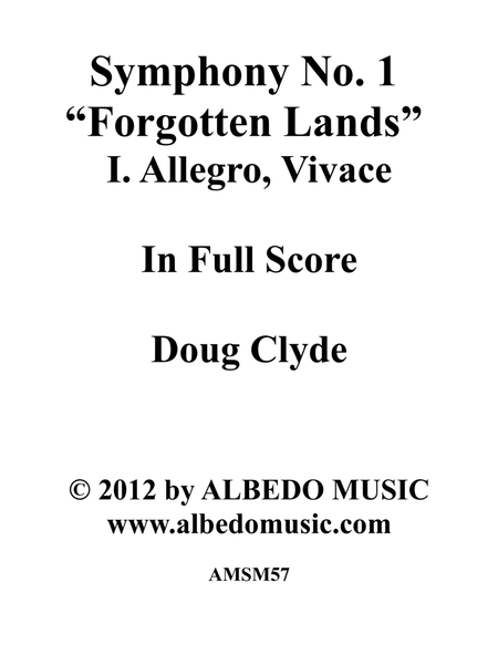 Symphony No.1 "Forgotten Lands", Movement I. Allegro, Vivace image number null