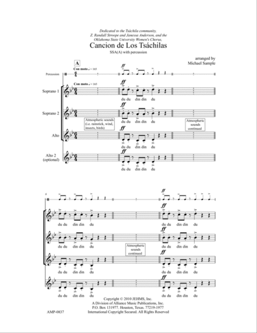 Cancion de los Tsachilas SSAA scores gallery preview page 11