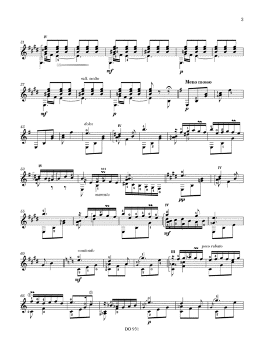The Music of Albéniz, vol. 1, from opus 47 Classical Guitar scores gallery preview page 4