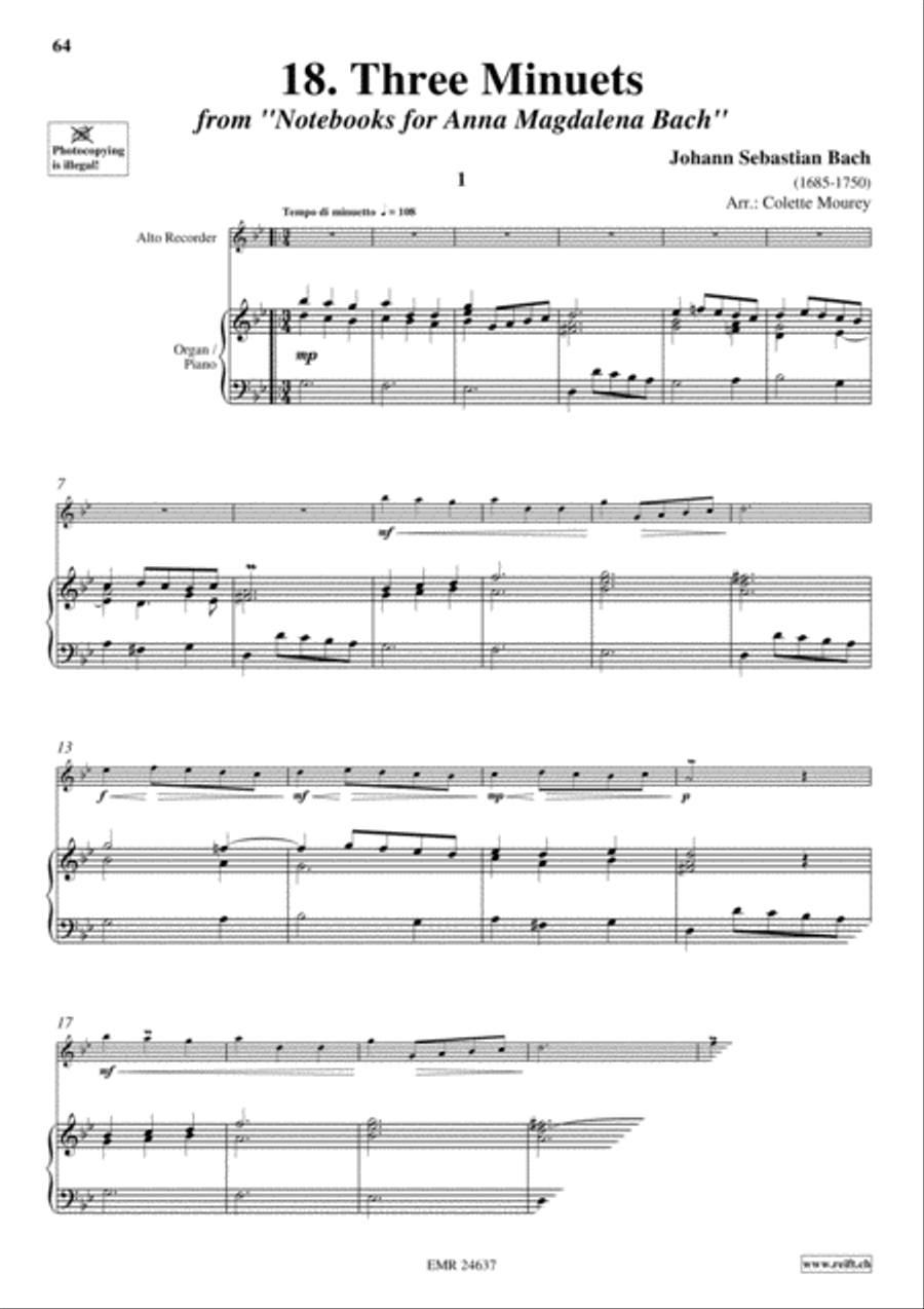 40 Greatest Baroque Hits Volume 2 Alto Recorder scores gallery preview page 20