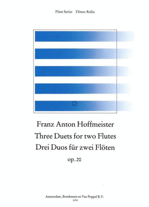Book cover for Hoffmeister - 3 Duets For 2 Flutes Op 20 Vol 1