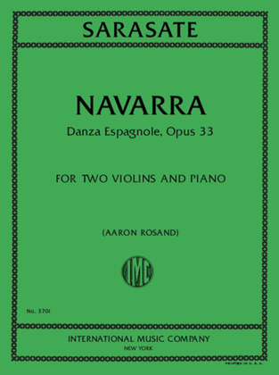 Book cover for Navarra: Danza Espagnole, Opus 33