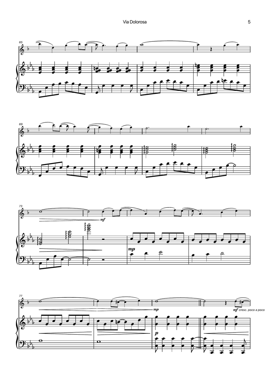 Via Dolorosa Chamber Music scores gallery preview page 5