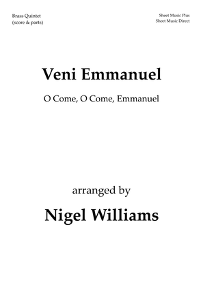 Book cover for Veni Emmanuel, (O Come, O Come, Emmanuel), for Brass Quintet