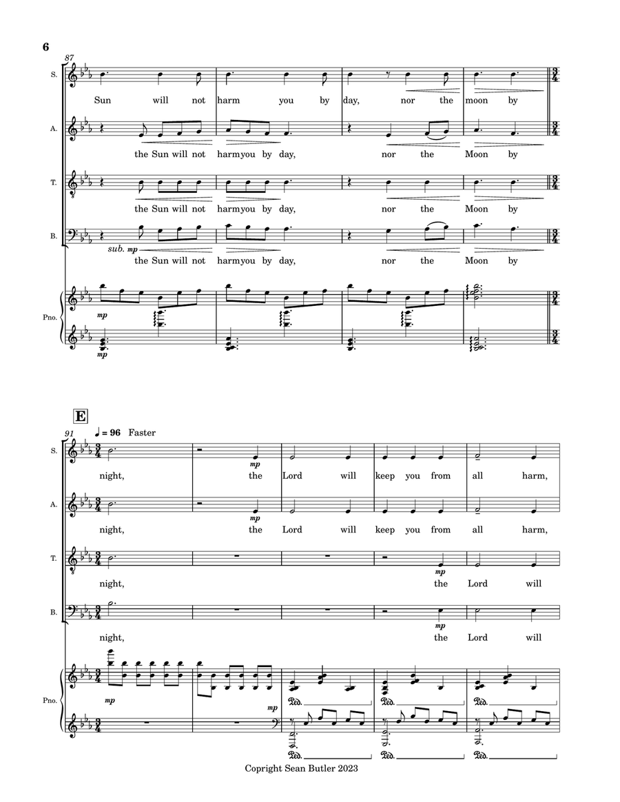 Psalm 121 4-Part scores gallery preview page 6