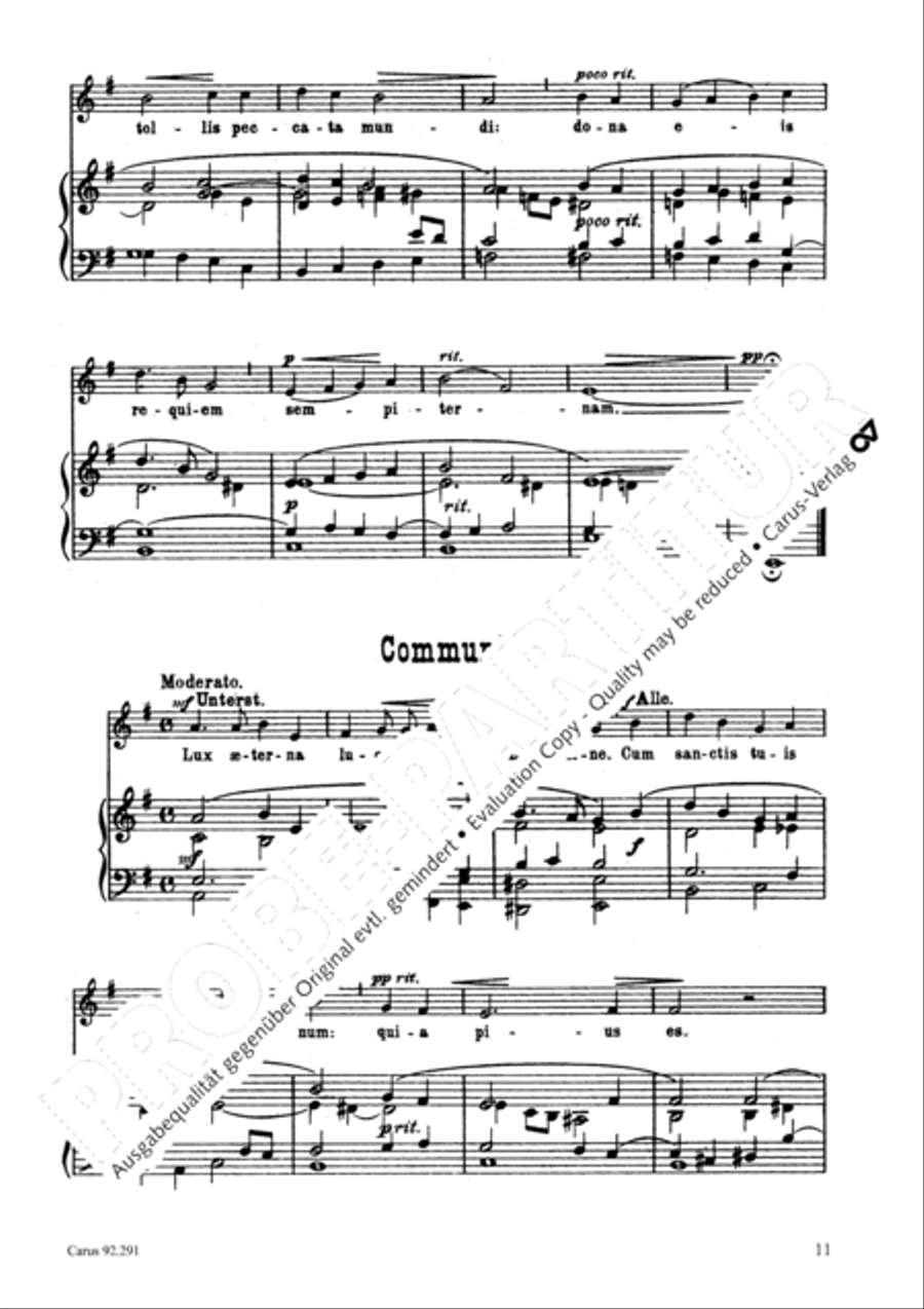 Requiem Unison Choir scores gallery preview page 12
