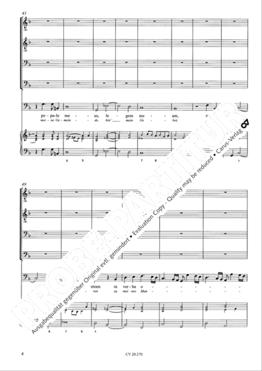 Attendite, popule meus Bass Voice scores gallery preview page 5