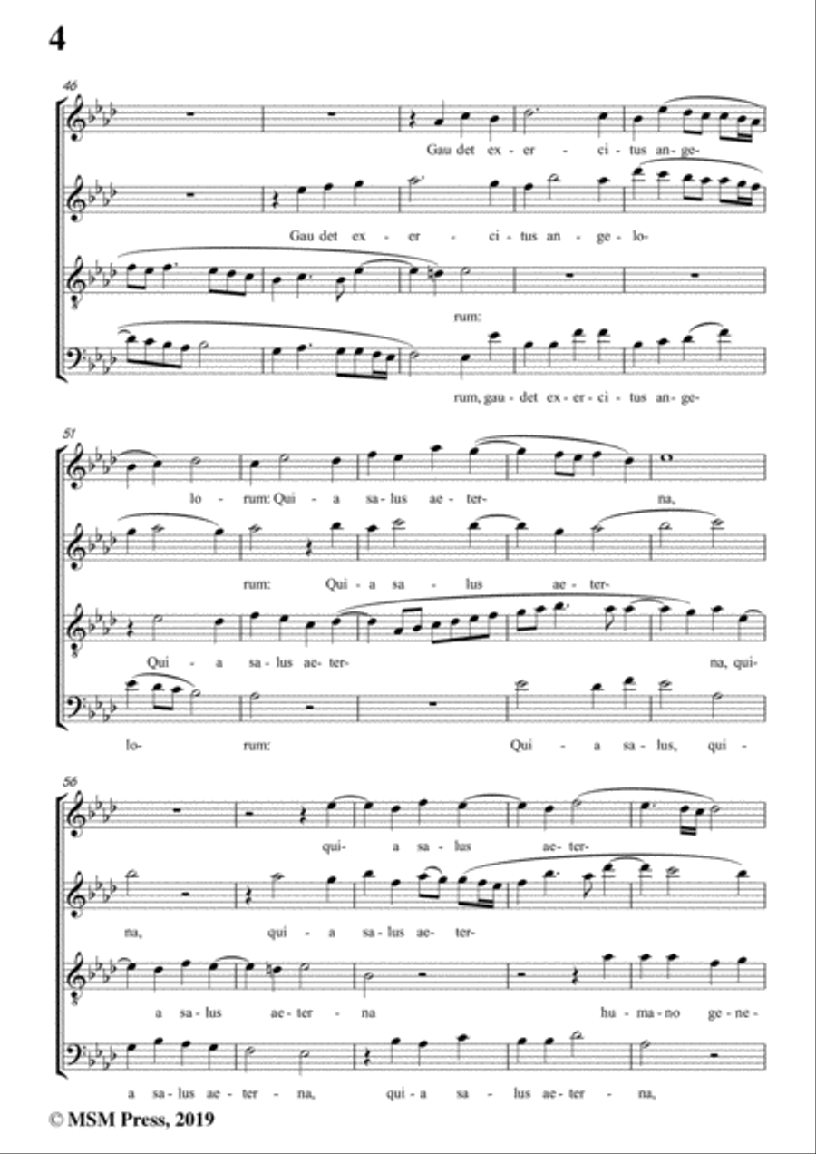 Goudimel-Hodie nobis coelorum,in A flat Major,for A cappella 4-Part scores gallery preview page 6
