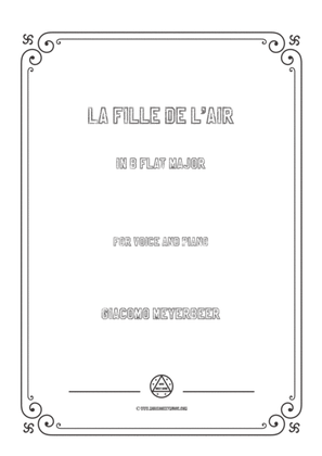 Book cover for Meyerbeer-La fille de l'air in B flat Major,for Voice and Piano