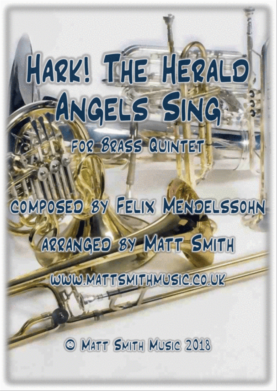 Hark! The Herald Angels Sing by Felix Mendelssohn - BRASS QUINTET Brass Quintet scores gallery preview page 1