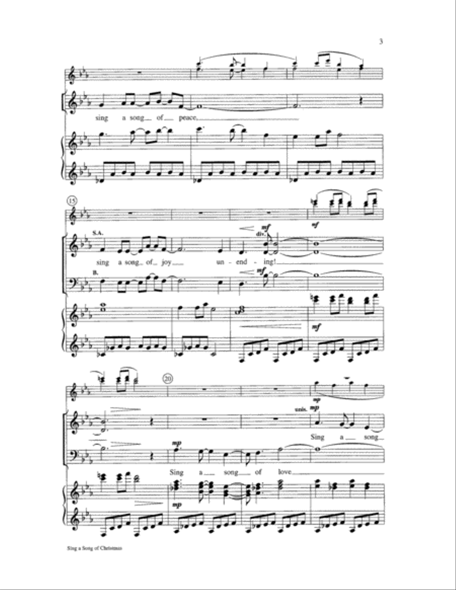 Sing a Song of Christmas 3-Part scores gallery preview page 3