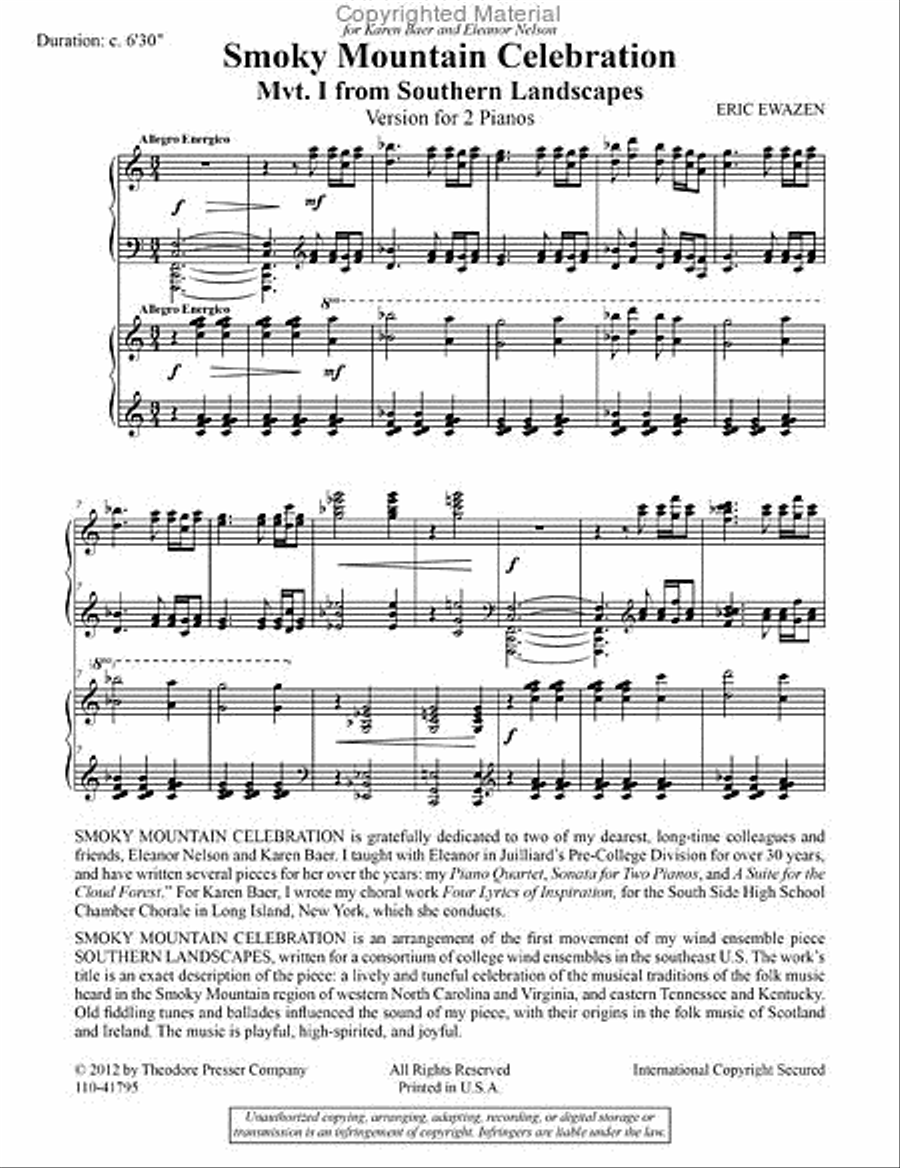 Smoky Mountain Celebration Chamber Music scores gallery preview page 2