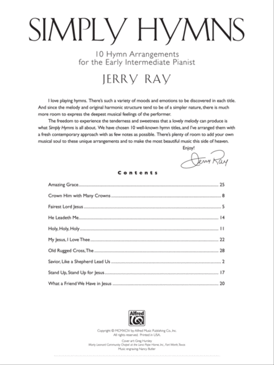 Simply Hymns Piano Solo scores gallery preview page 2
