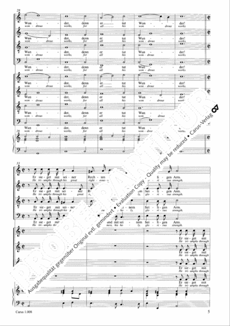 Sing to the Lord a new song (Singet dem Herrn ein neues Lied) 4-Part scores gallery preview page 6