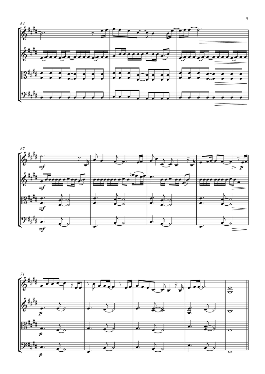 Everglow Everglow String Quartet scores gallery preview page 5