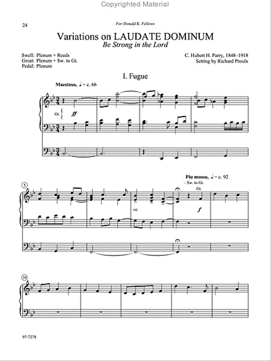 Twelve Hymn Preludes Organ scores gallery preview page 7