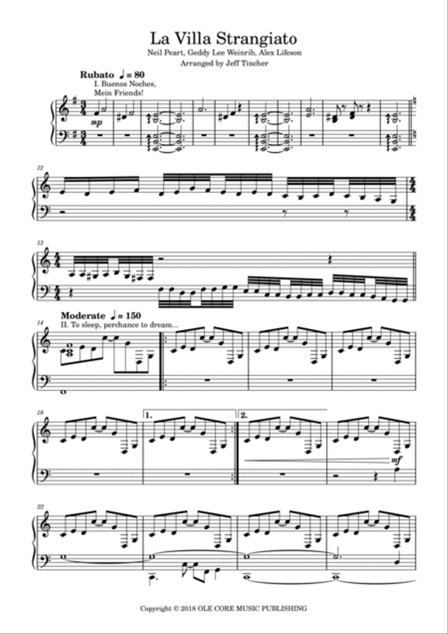 La Villa Strangiato Piano Solo scores gallery preview page 2