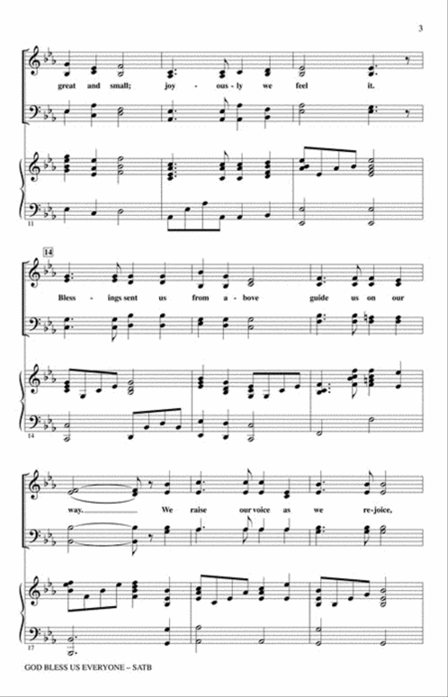 God Bless Us Everyone Choir scores gallery preview page 3
