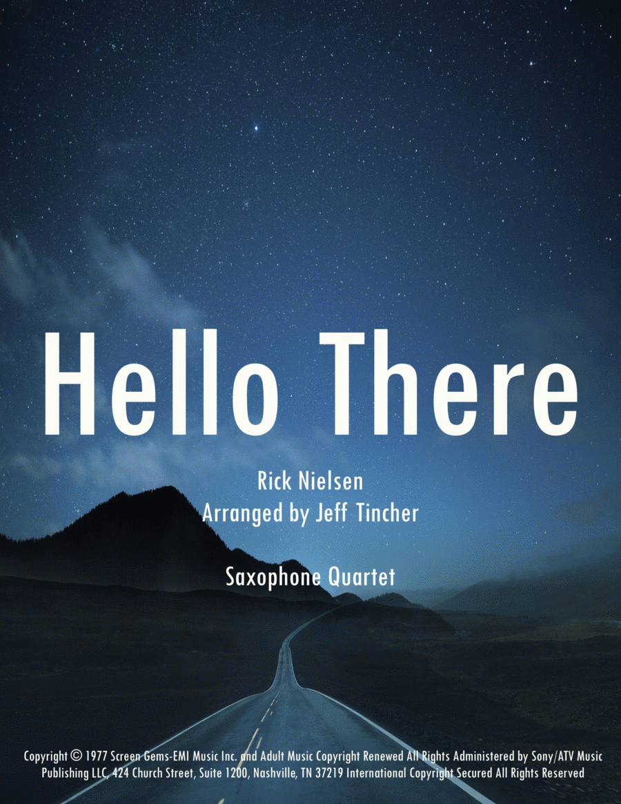 Hello There Hello There Saxophone Quartet scores gallery preview page 1