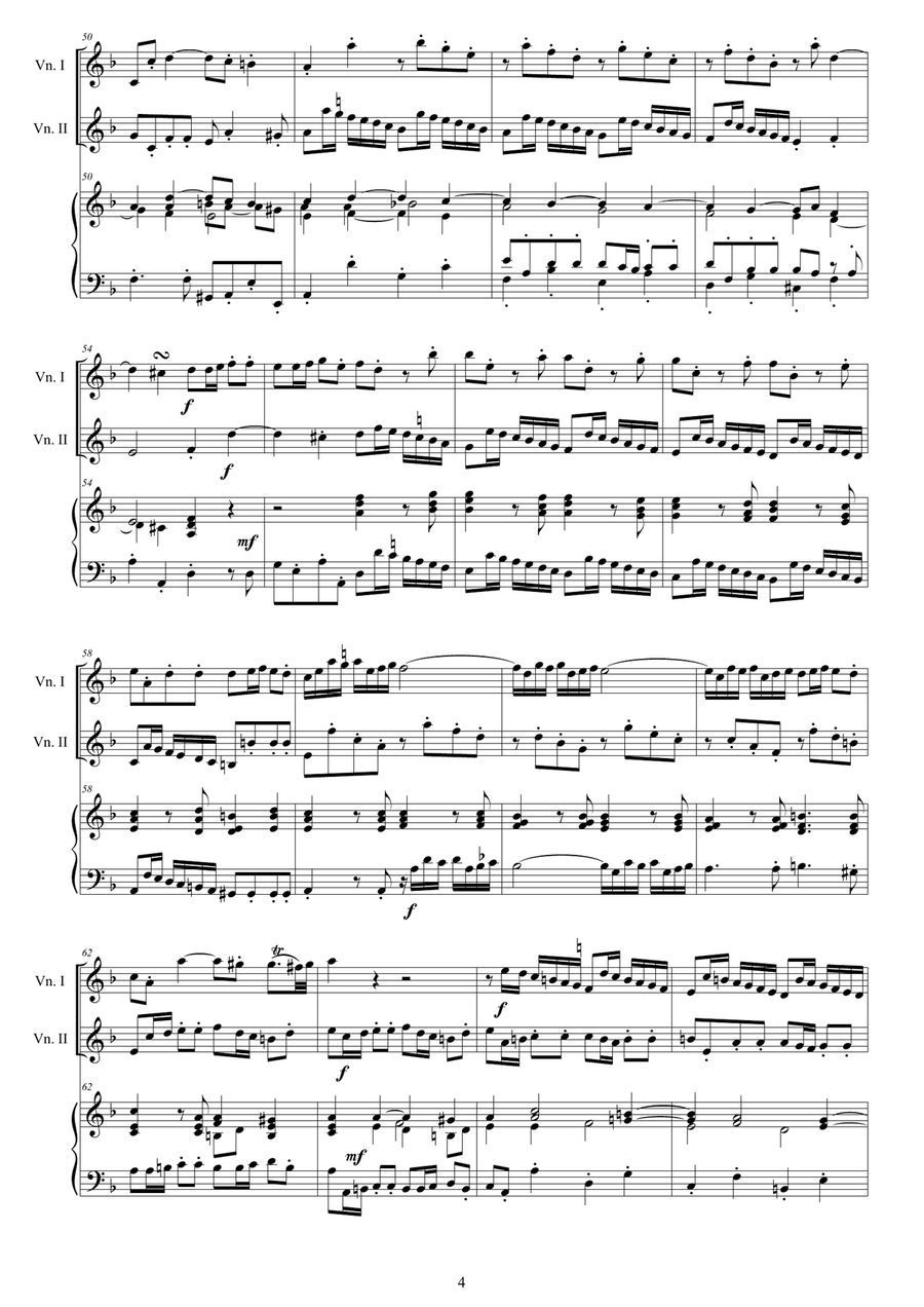 Vivaldi - Violin Concerto No.11 in D minor RV 565 Op.3 for Two Violins and Piano Violin Solo scores gallery preview page 4