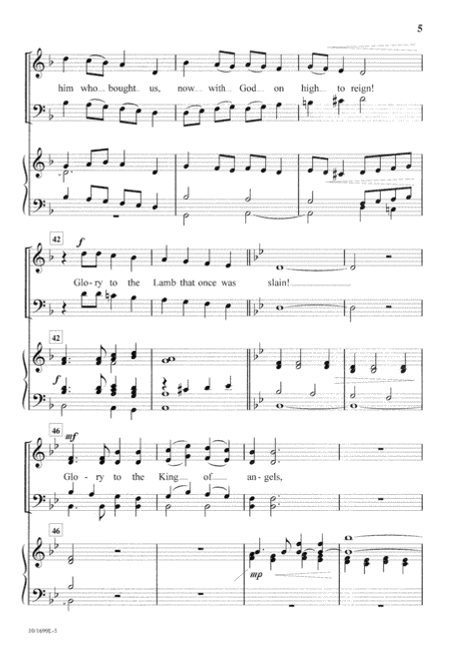 Glory to the King of Kings 4-Part scores gallery preview page 5