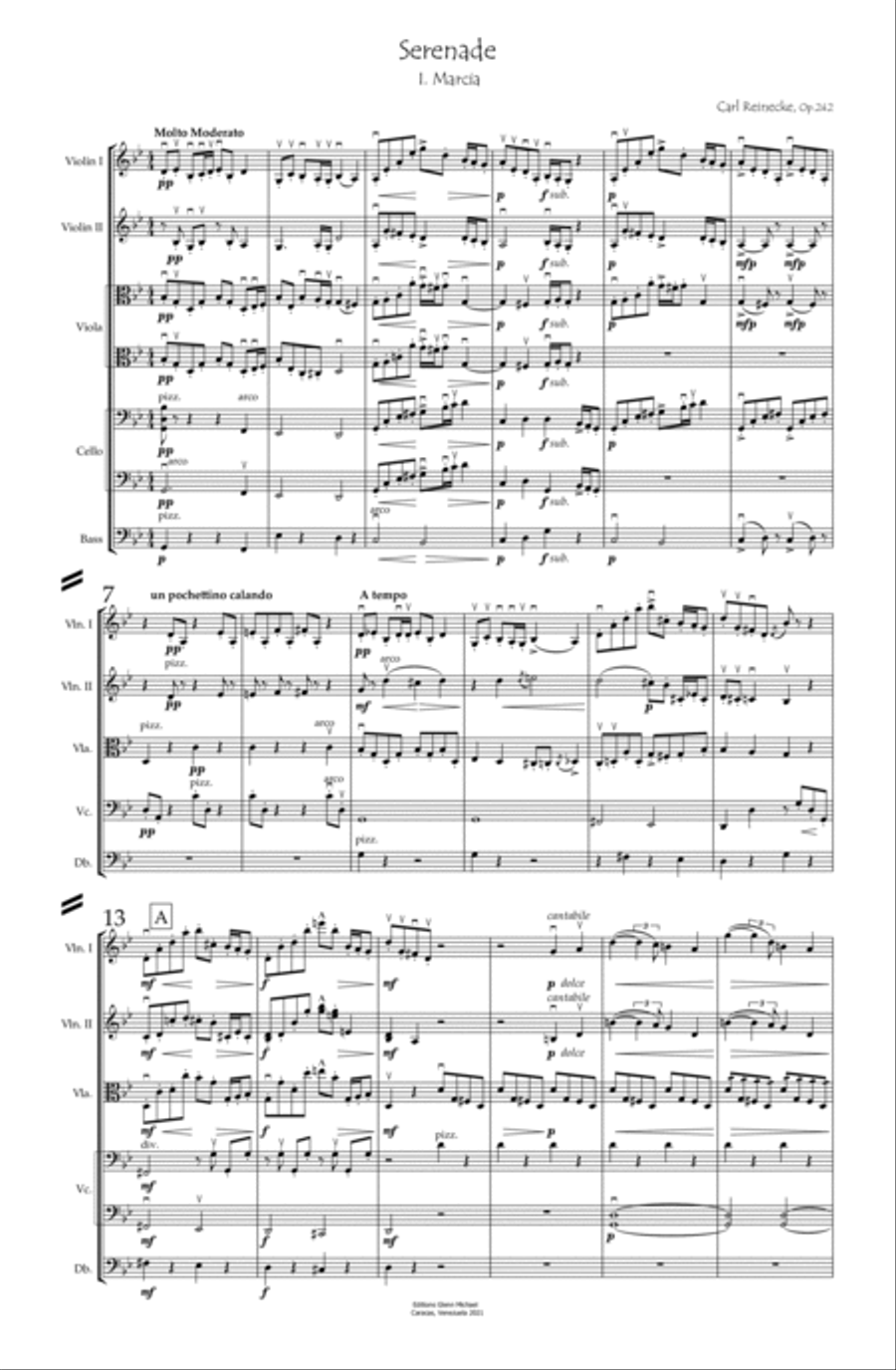 Reinecke Serenade for Strings Op. 242 String Orchestra scores gallery preview page 1