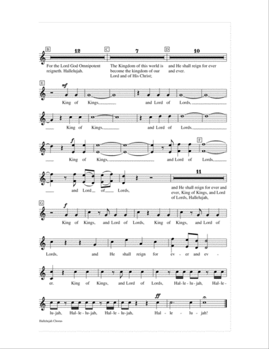 Hallelujah Chorus-SAB-Digital Download