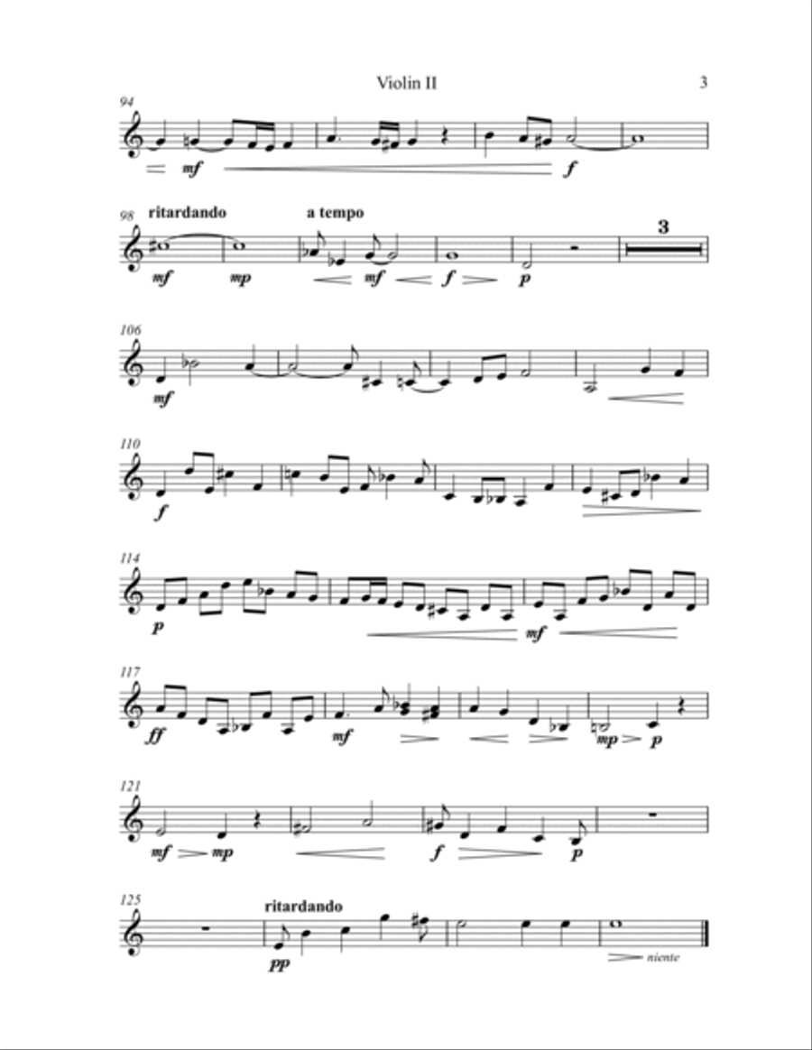Adagio Misterioso for string quartet (parts) String Quartet scores gallery preview page 6