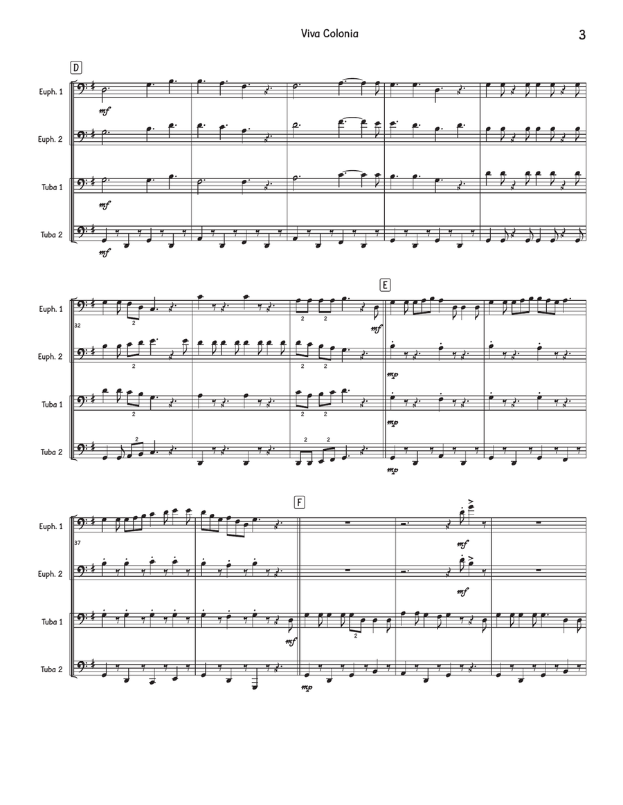 Viva Colonia Brass Quartet scores gallery preview page 3