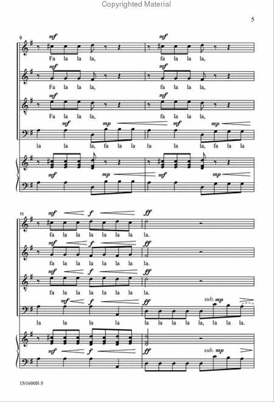 Thirty Second Fa La La Thirty Second Fa La La 4-Part scores gallery preview page 4