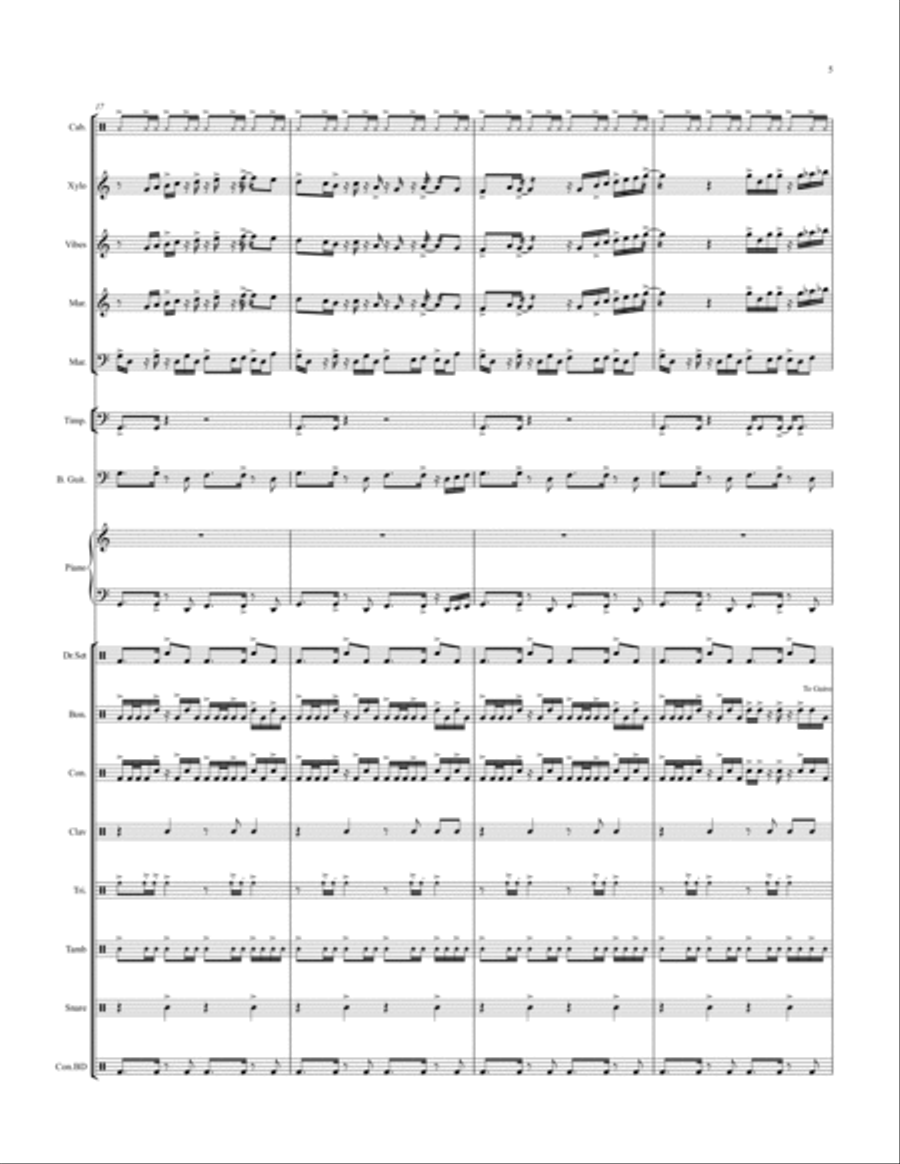 Tropical Departure - for Percussion Ensemble Percussion Ensemble scores gallery preview page 6