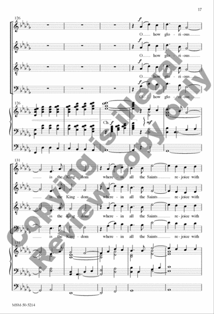 O How Glorious Is the Kingdom (Choral Score) Divisi scores gallery preview page 23