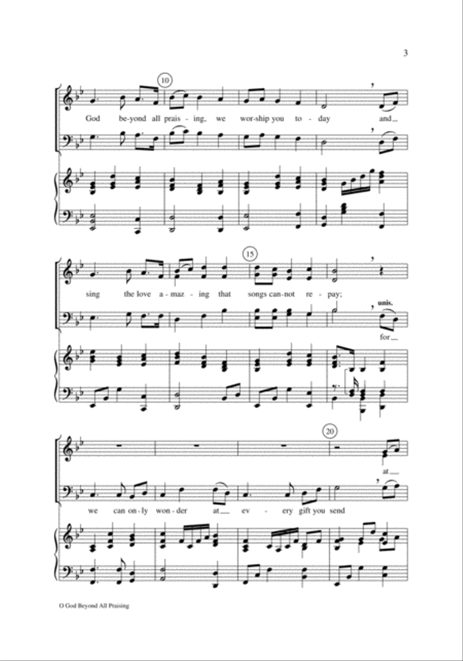 O God Beyond All Praising O God Beyond All Praising 4-Part scores gallery preview page 3