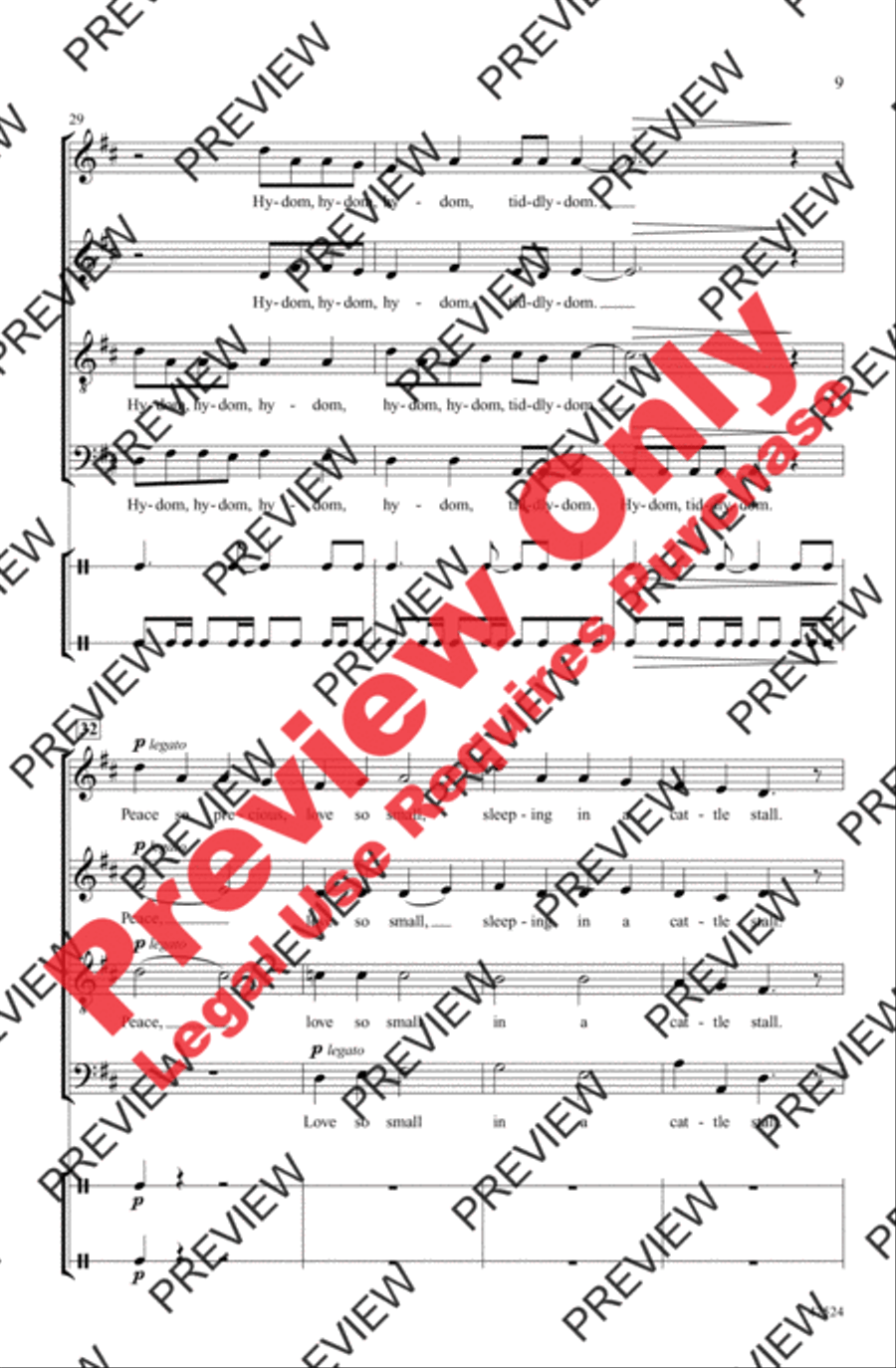 Hydom, Tiddlydom 4-Part scores gallery preview page 9
