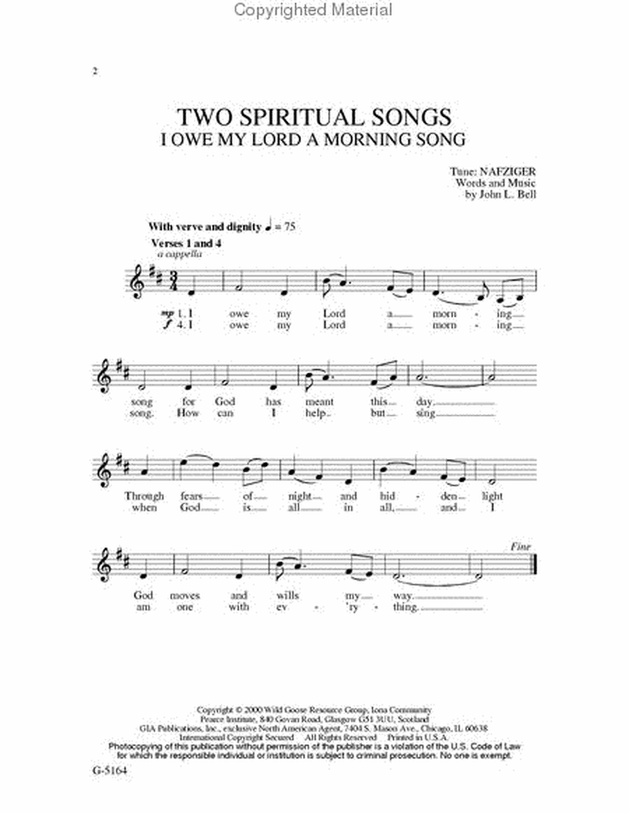 Two Spiritual Songs image number null