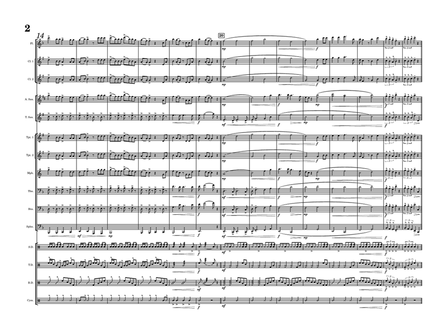Waiting For Love Marching Band scores gallery preview page 2